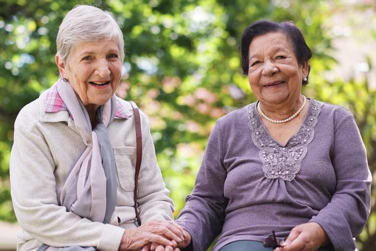 Sunny Vista Senior Living Community in Colorado Springs, CO - sunny vista two senior women friends