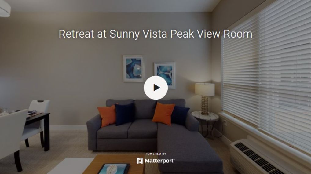 Sunny Vista Senior Living Community in Colorado Springs, CO - the retreat matterport landscape