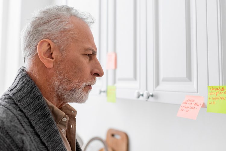 Sunny Vista Senior Living Community in Colorado Springs, CO - sunny vista senior man with reminders